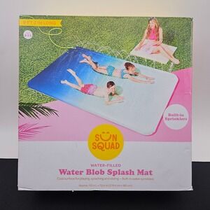 Sun Squad Water Blob Splash‎ Mat 9ft 2in Long Built-in Sprinklers Kids Ages 5-12